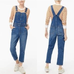J. Crew factory denim indigo jean overalls size small